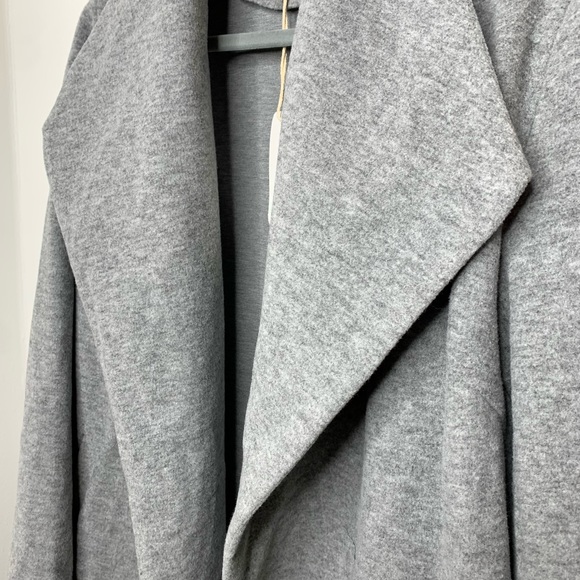 Gray Soft-Brushed Overcoat Women - Picture 3 of 5